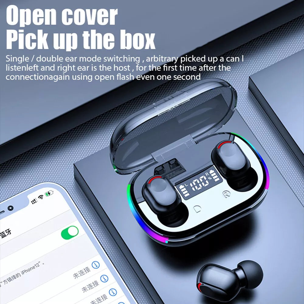 Mini Waterproof Wireless Earbuds With Digital Display Bluetooth